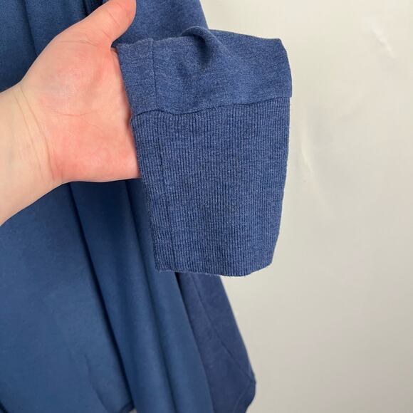 SOFT SURRONDINGS |  Blue Open-Front Long Sleeve Hooded Cardigan | Women's S - Picture 7 of 7